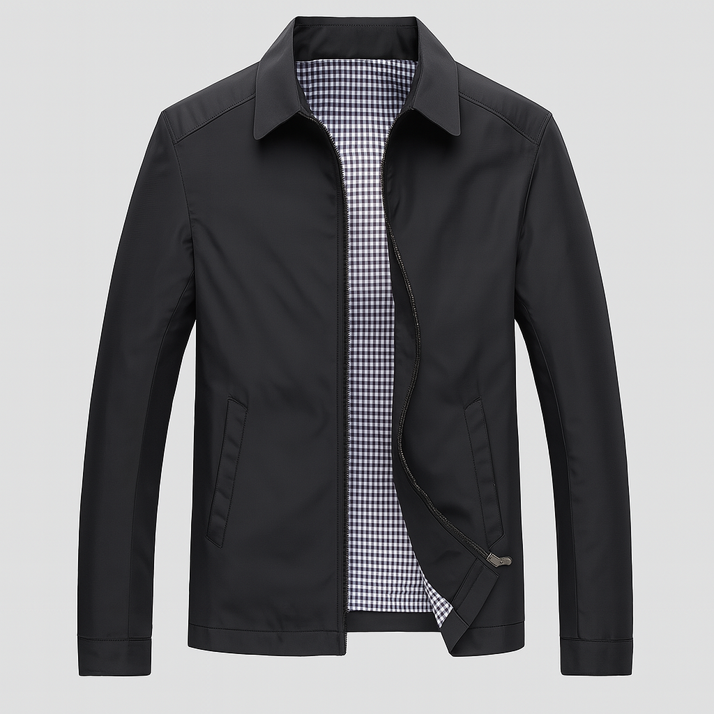 Luksusowa męska kurtka zimowa, elegancki fason smart casual. Komfortowa, długa odzież wierzchnia, idealna na zimę.
