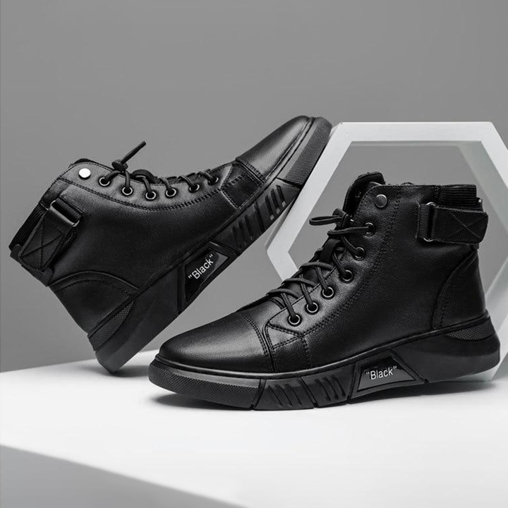 Czarne męskie buty skórzane Rafael. Eleganckie obuwie wizytowe i na co dzień.