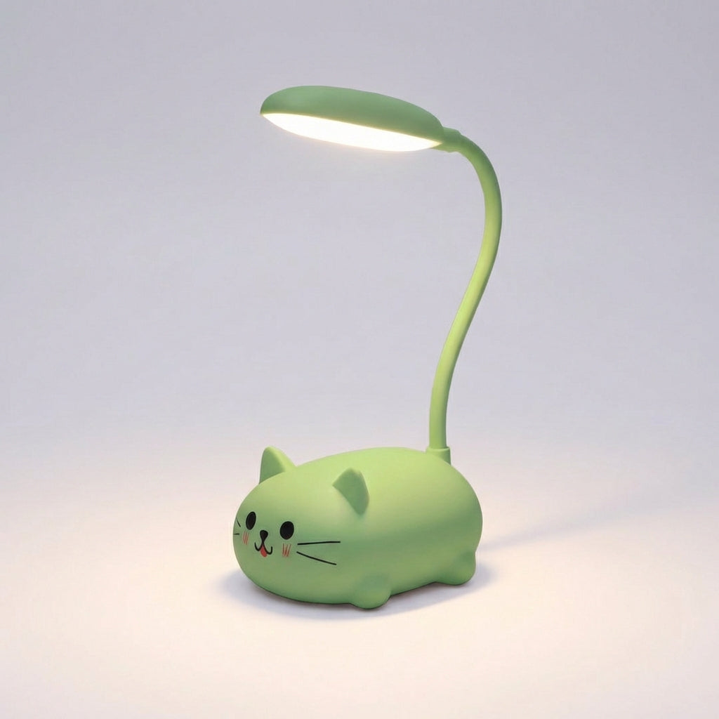 Deskpurr: kompaktowa lampka biurkowa LED USB. Ergonomiczne oświetlenie do biura, domu i pokoju dziecięcego.