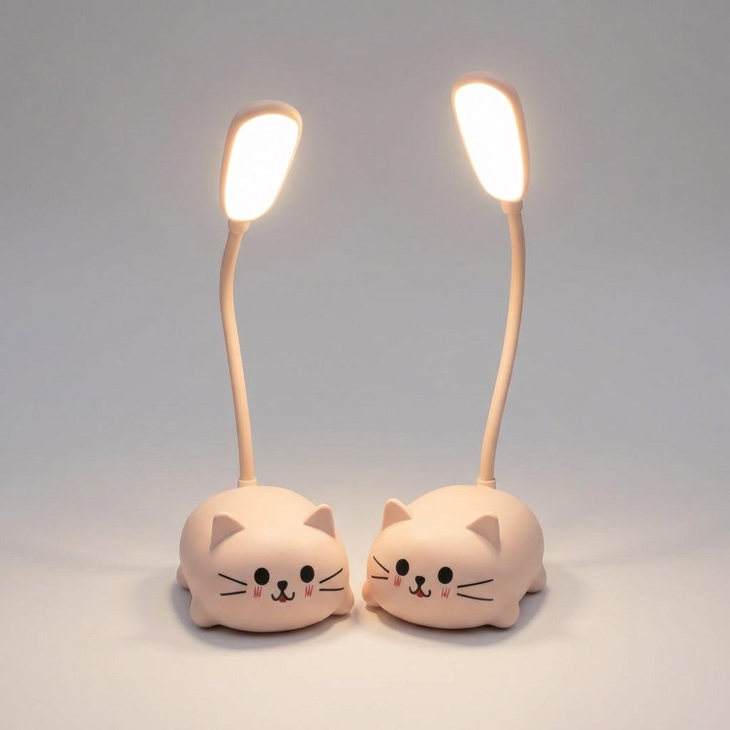 Elegancka lampka biurkowa USB LED Deskpurr. Kompaktowy design dla biura, gabinetu lub do czytania.