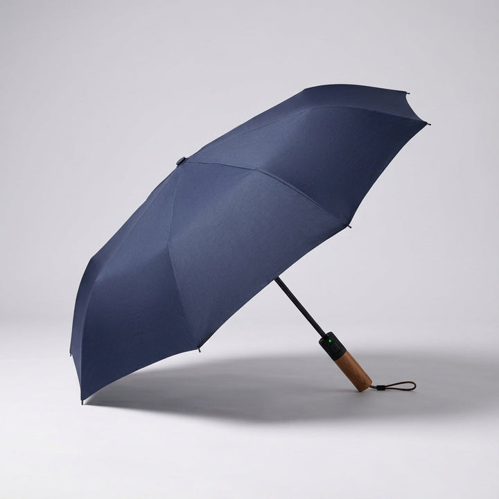 Uniwersalny parasol automatyczny BreezeFold, kompaktowy i lekki, gwarantuje suchy komfort w podróży.