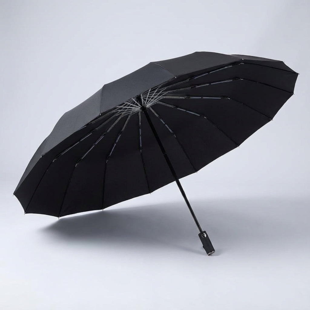 Unisexowy parasol RainGuardPro z automatycznym otwieraniem, wiatroodporny, duża czasza, na każdą pogodę.