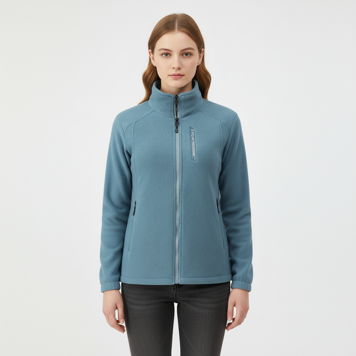 Damska bluza polarowa Ingrid w stylu sportowym, rozpinana, komfortowa, na jesień, duże rozmiary.