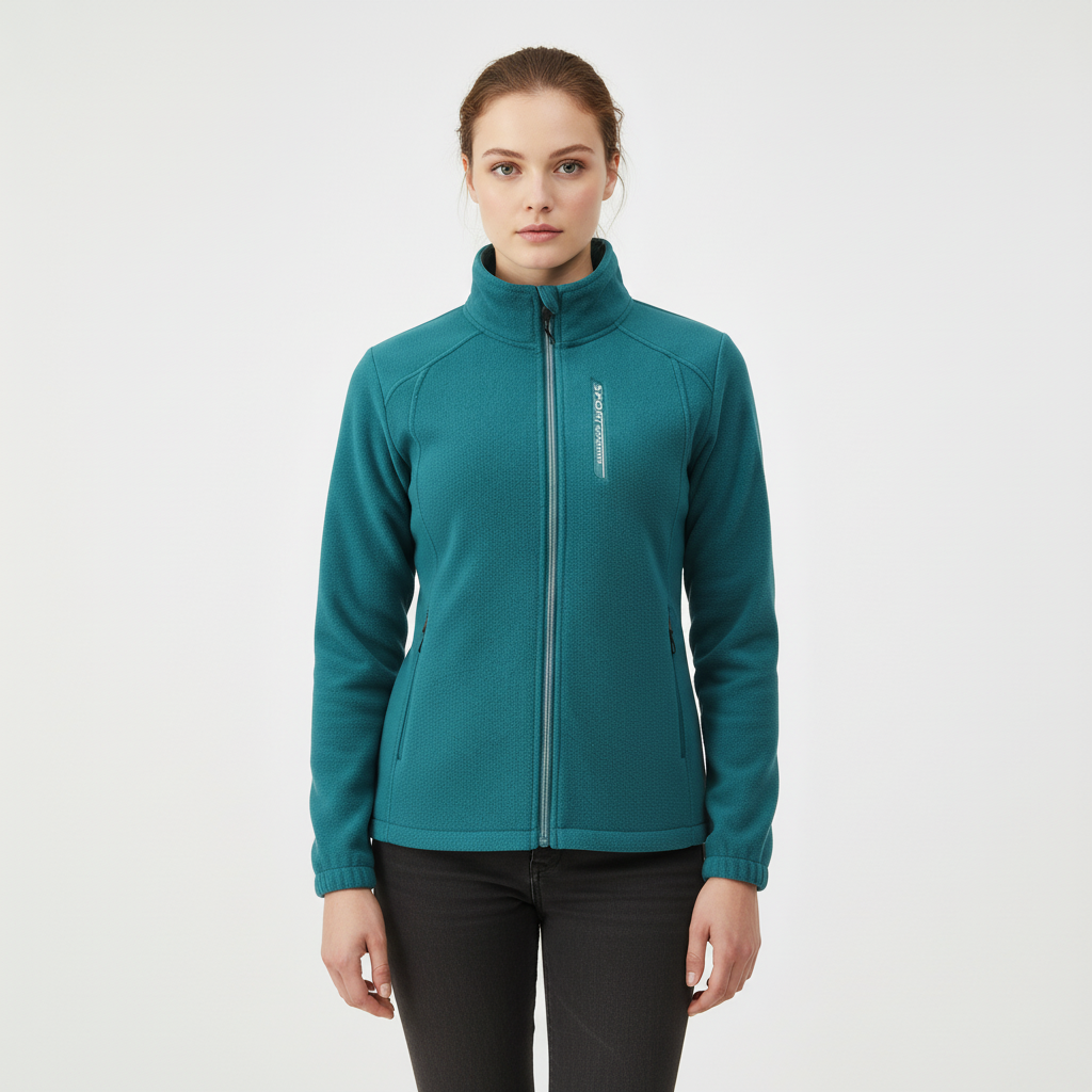Sportowa damska bluza z polaru Ingrid, rozpinana, ciepła, na jesień/zimę, dostępne rozmiary XL i 2XL.