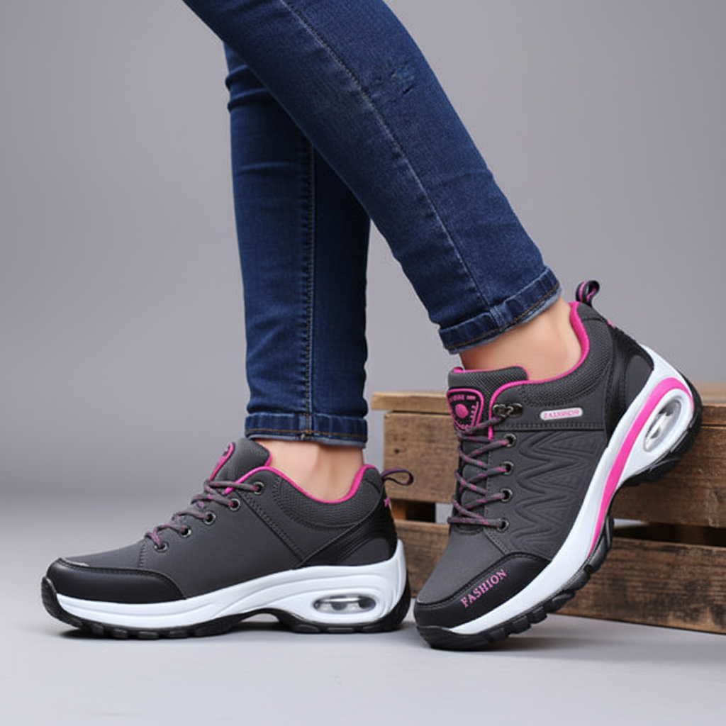 Damskie ortopedyczne buty trekkingowe Heather, zapewniające komfort i wsparcie stopy na szlaku i spacerach.