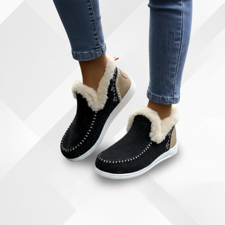 Stylowe zimowe buty damskie ComfyGlide z amortyzacją. Wygodne, ciepłe i antypoślizgowe, dla komfortu stóp.