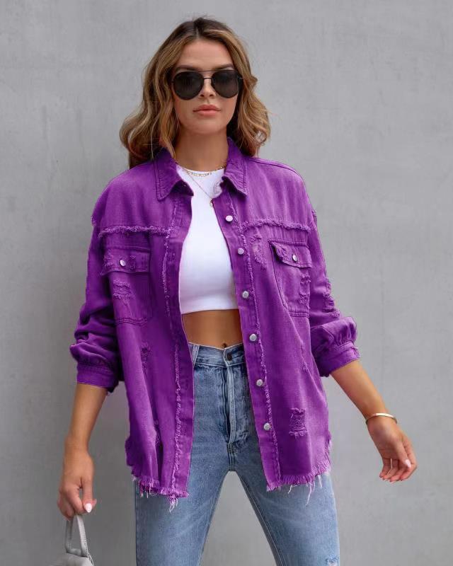Odzież damska: kurtka jeansowa oversize vintage. Ponadczasowy styl, pasuje do wielu outfitów.