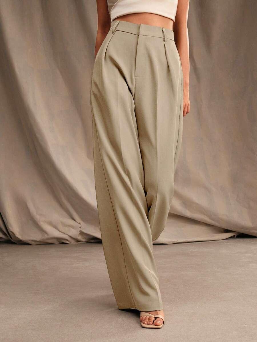Idealne do pracy spodnie damskie. Szerokie nogawki, wysoki stan. Eleganckie i całoroczne.