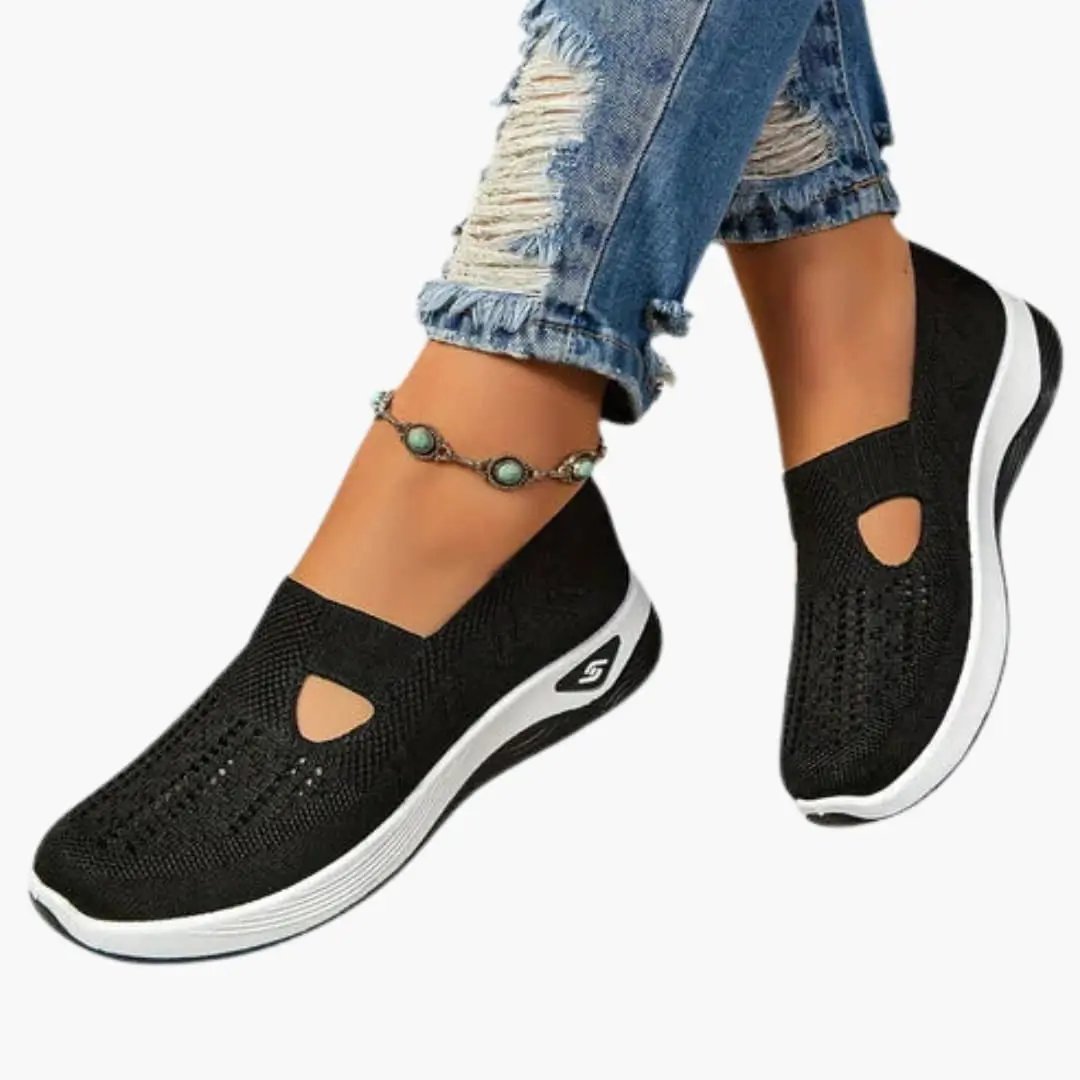 Komfortowe damskie buty ortopedyczne, wsuwane, lekkie, wspierające łuk, idealne dla zdrowych stóp.