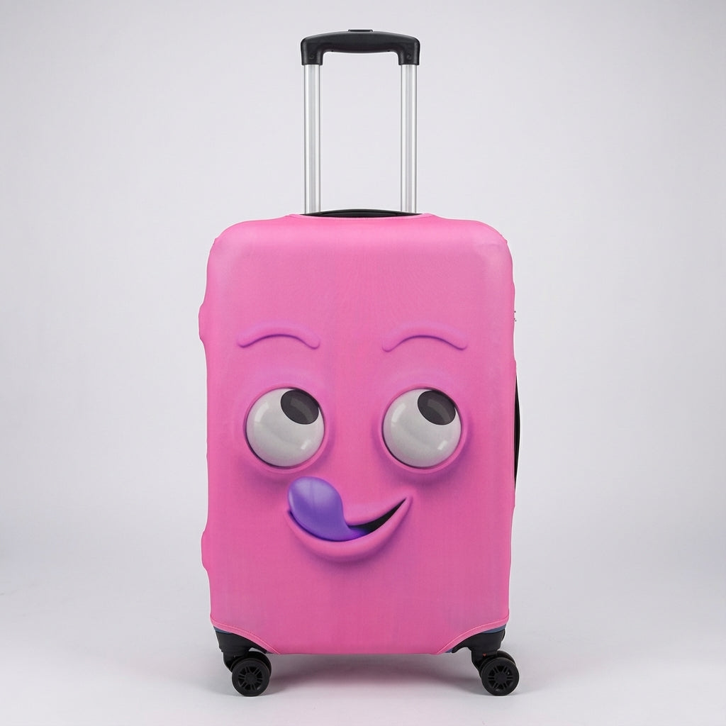 Pokrowiec na walizkę z nadrukiem SmileGuard. Wytrzymała ochrona bagażu, łatwo go rozpoznasz.