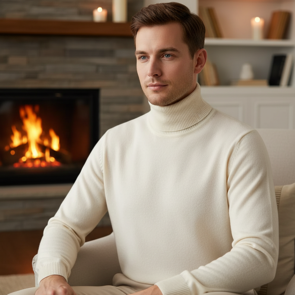 Męski sweter z golfem "Harald" – elegancki, komfortowy styl na jesień i zimę.