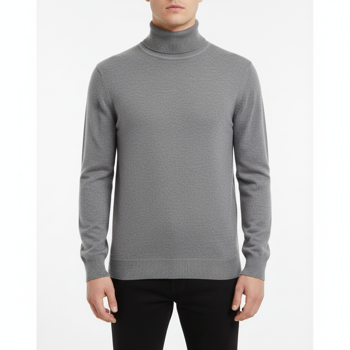 Męski sweter z golfem – elegancki krój i komfort, idealny do budowania jesiennych stylizacji.