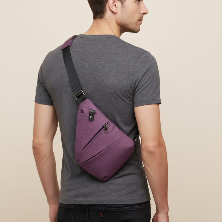 Komfortowa, ergonomiczna torba na ramię SafePack, lekka, wodoodporna i antykradzieżowa, idealna do miasta.