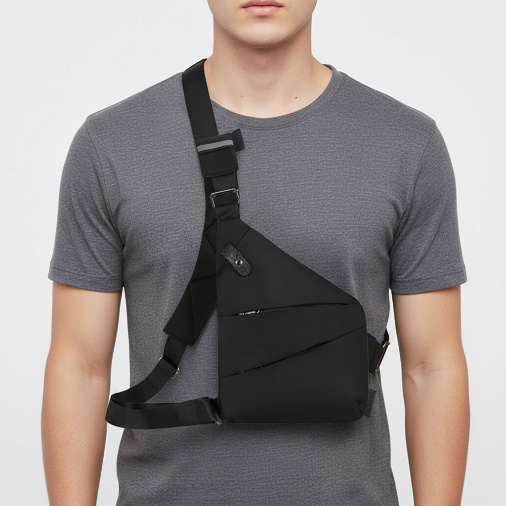 Funkcjonalna torba SafePack na ramię, ergonomiczna, antykradzieżowa i wodoodporna, doskonała na każdą okazję.