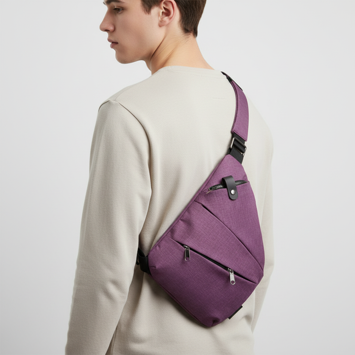 Torba na ramię SafePack z pełną ochroną, antykradzieżowa, wodoodporna i ergonomiczna, dla Twojego spokoju.