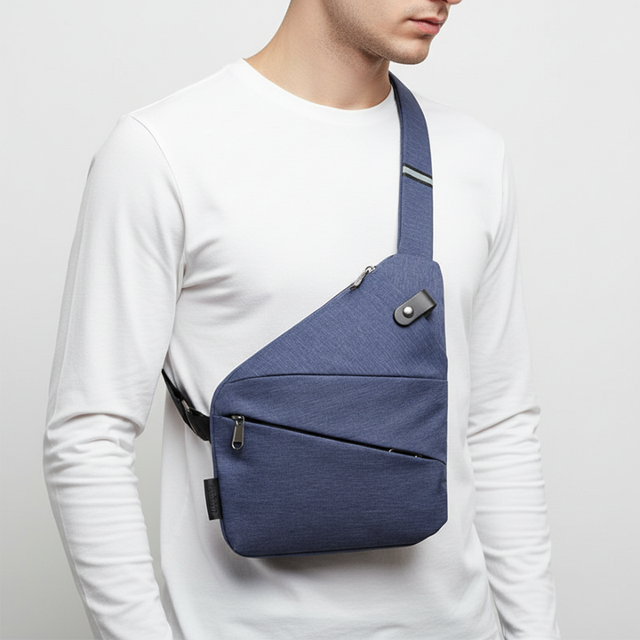Sportowa, ergonomiczna torba na ramię SafePack, lekka, wodoodporna, bezpieczna na aktywny dzień.