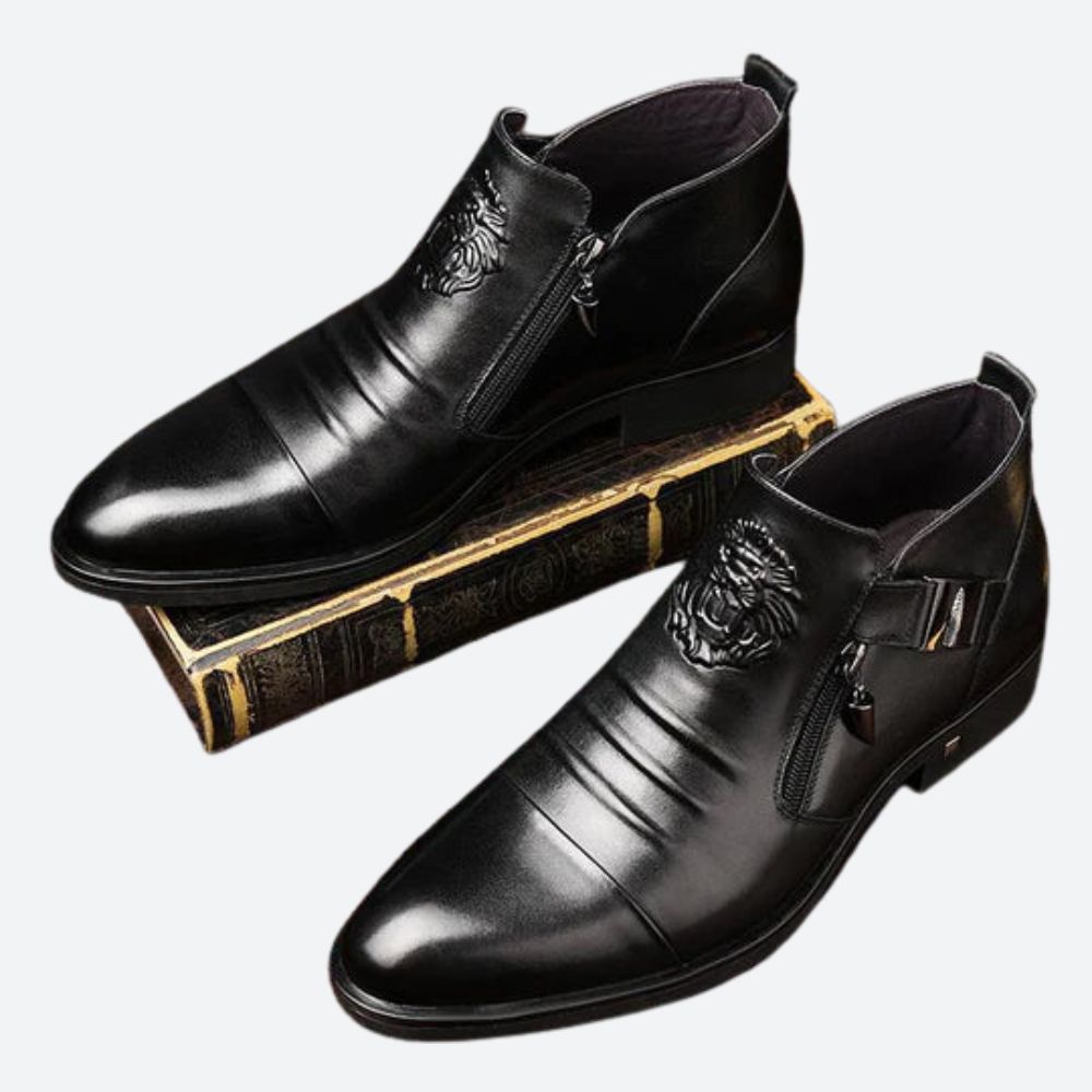 Męskie eleganckie buty skórzane w stylu włoskim, idealne na wizytowe okazje, łączące komfort i klasyczny styl.