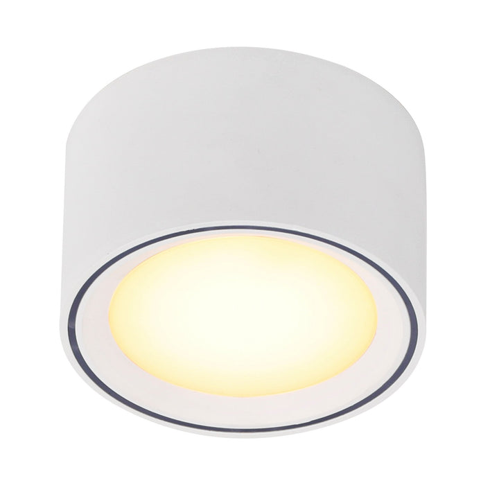 Biała minimalistyczna lampa sufitowa LED, funkcjonalne oświetlenie Moodmaker do domu.