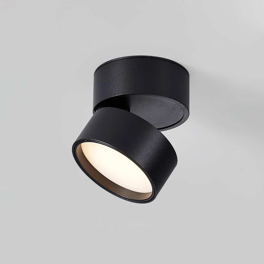 Biała lampa sufitowa, oświetlenie punktowe LED, z możliwością obracania reflektorów.