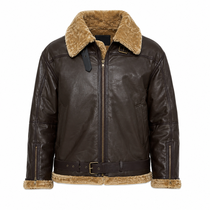 Klasyczna męska kurtka lotnicza Aviator, rozpinana, z praktycznymi kieszeniami, miejski styl.