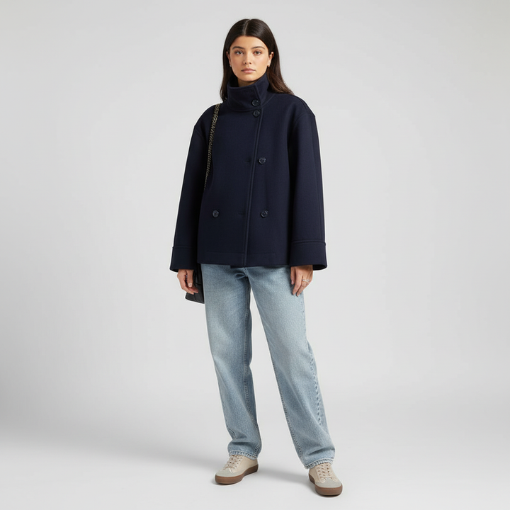 Damska kurtka Audrey, krótka i casualowa. Idealna jako wygodna odzież przejściowa na jesień, elegancki design.