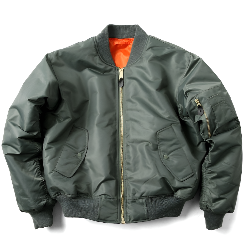 Klasyczna kurtka bomber unisex. Modna i wygodna, idealna jako okrycie wierzchnie na wiosnę i jesień.