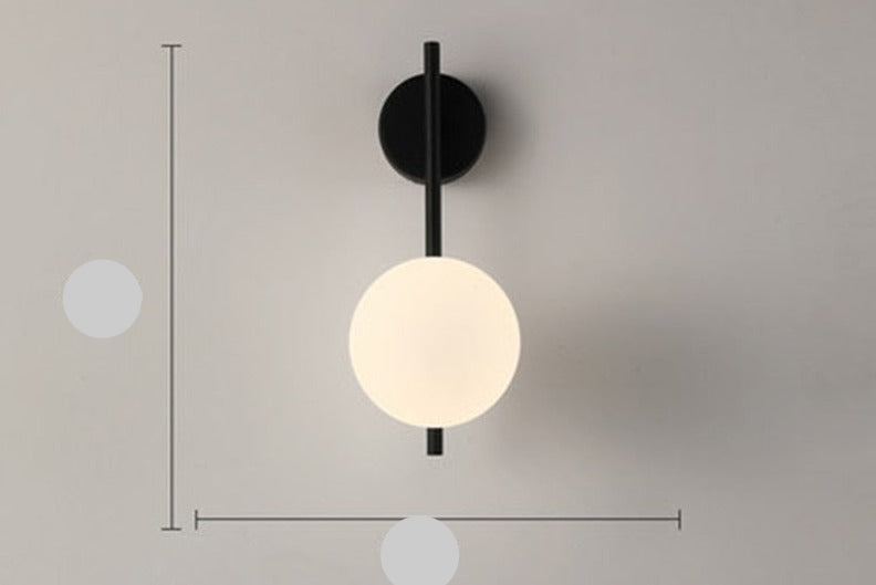 Czarna lampa ścienna LED, skandynawski styl, do nowoczesnych wnętrz i salonu.