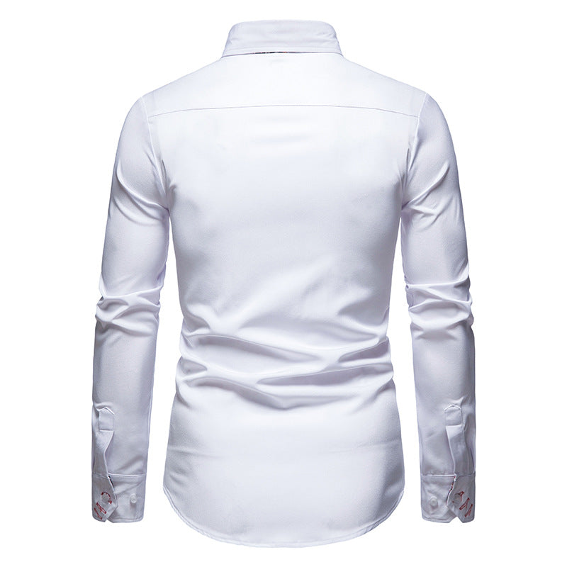 Elegancka koszula męska slim fit z subtelnym wzorem paisley, idealna do pracy. Modna, stylowa i komfortowa.