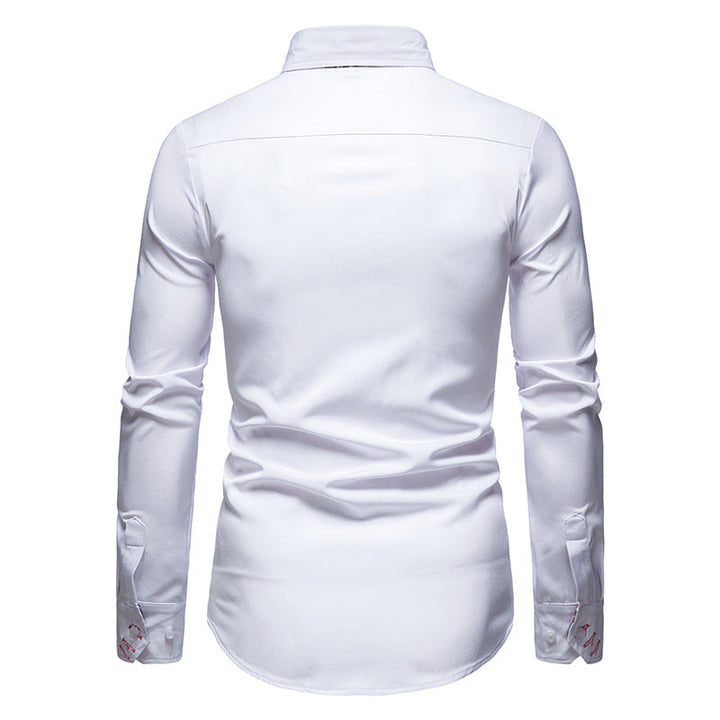 Elegancka koszula męska slim fit z subtelnym wzorem paisley, idealna do pracy. Modna, stylowa i komfortowa.