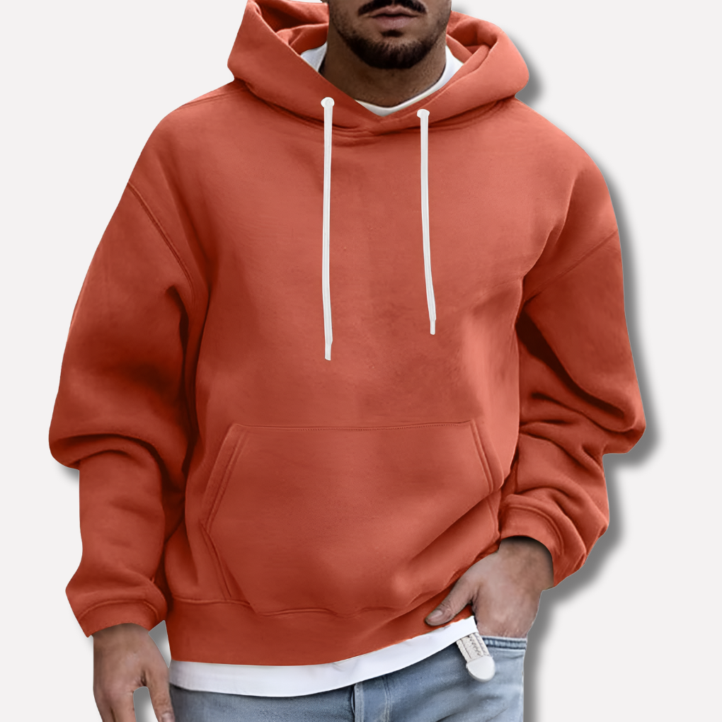 Męska bluza z kapturem i kieszeniami w stylizacji casual. Komfortowy luźny krój, idealna na streetwear i na co dzień.