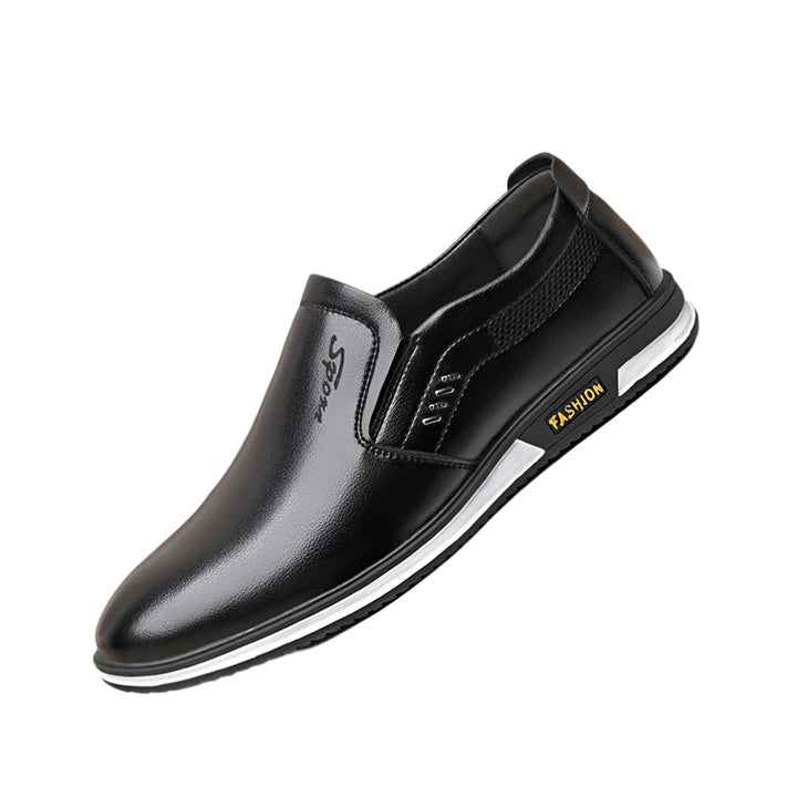 Klasyczne męskie buty skórzane, białe lub czarne, idealne obuwie na lato, eleganckie i wygodne.