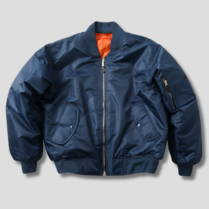 Modna kurtka bomberka unisex, idealna na wiosenne i jesienne stylizacje casual. Wielokolorowa.
