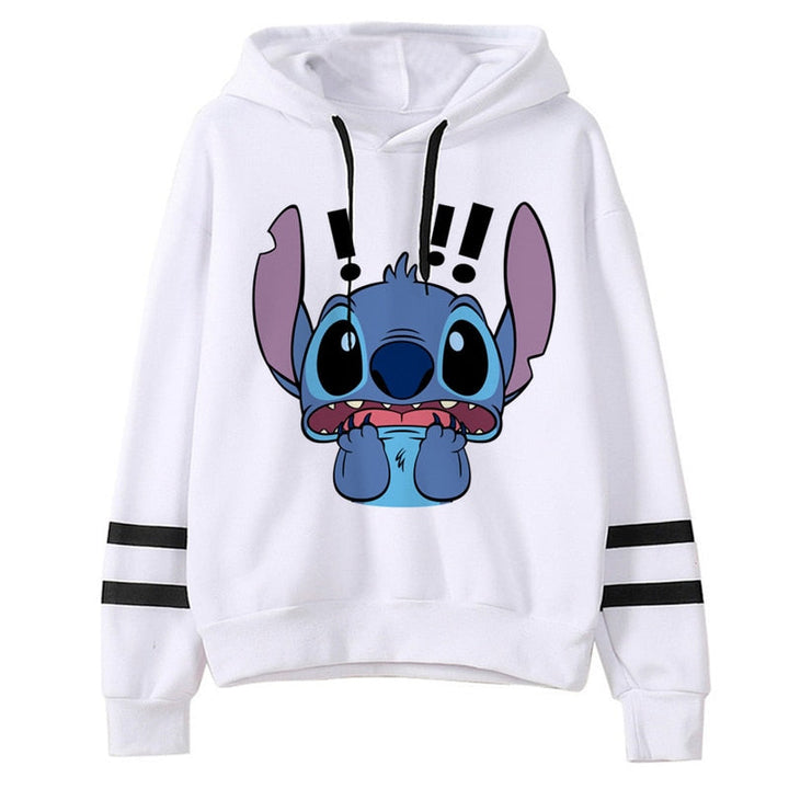 Bluza damska z kapturem i uroczym nadrukiem Sticha z bajki Lilo & Stich. Miękka i wygodna, idealna na co dzień.