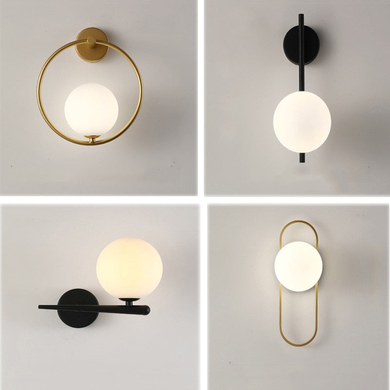 Lampa LED na ścianę, czarna, w nowoczesnym stylu skandynawskim, idealna do salonu.