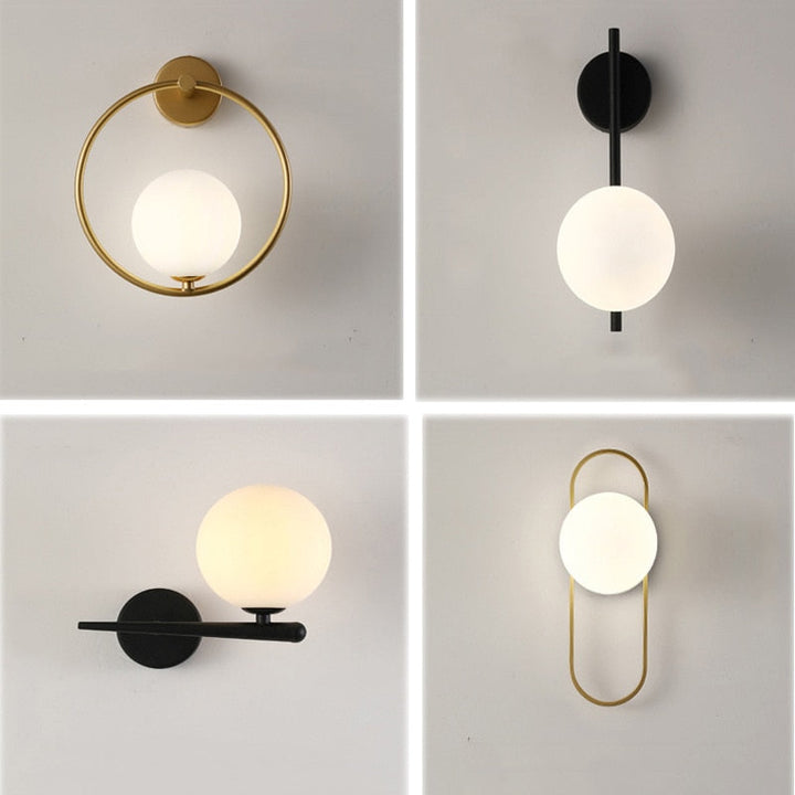 Lampa LED na ścianę, czarna, w nowoczesnym stylu skandynawskim, idealna do salonu.