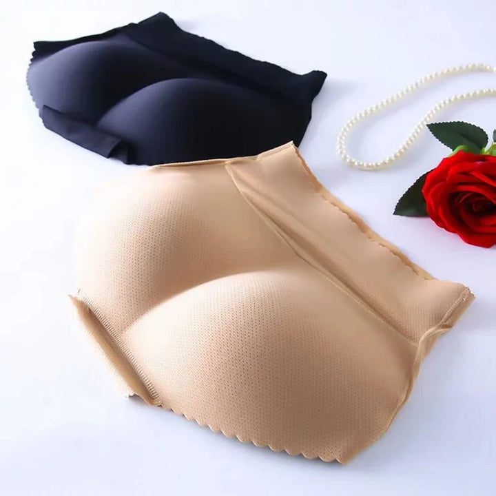 Czarne damskie majtki push-up z siateczką, niski stan. Komfortowa i modelująca bielizna dla kobiet.