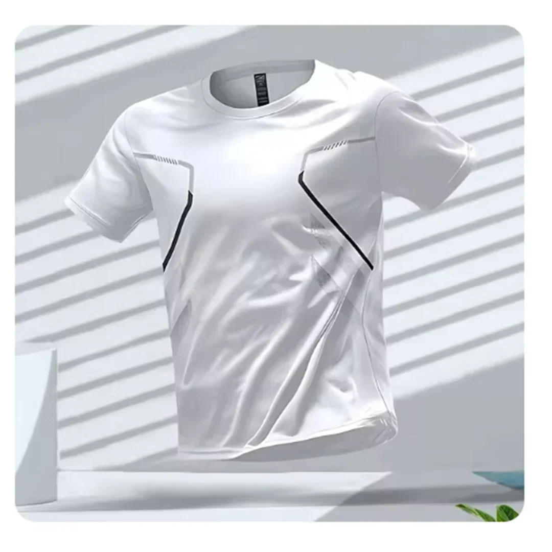 Oddychająca męska koszulka sportowa do intensywnego treningu. Lekka, komfortowa, szybkoschnąca na fitness.