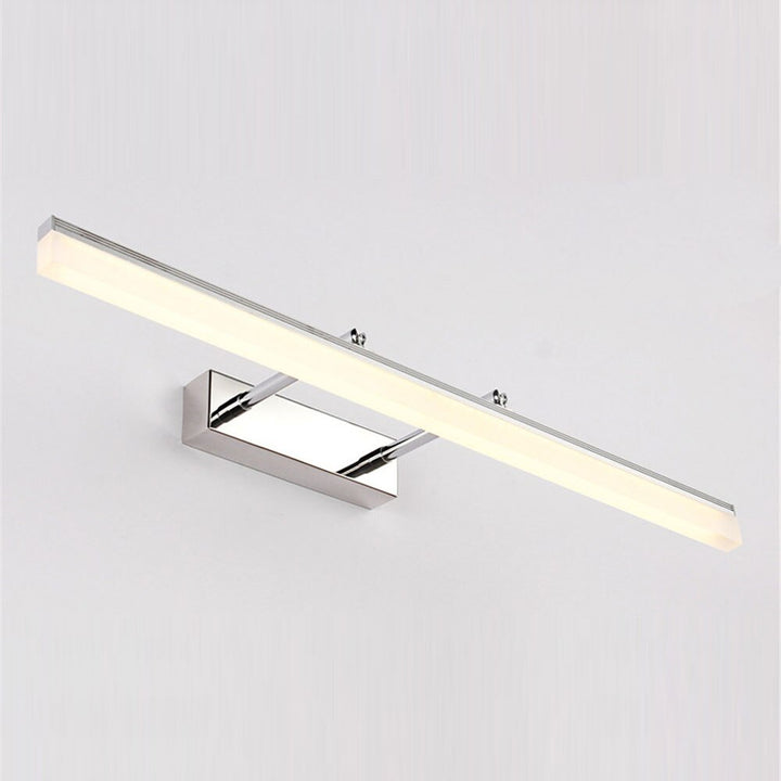Elegancka lampa LED ścienna wodoodporna, do montażu nad lustrem w łazience. Zapewnia jasne oświetlenie.