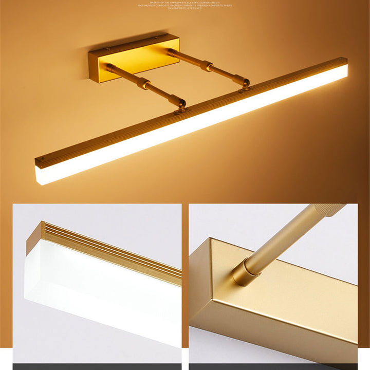 Lampa łazienkowa LED, wodoodporna i elegancka, do montażu nad lustrem. Zapewnia nowoczesne oświetlenie ścienne.