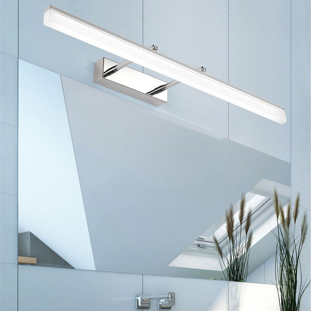 Elegancka lampa LED ścienna do łazienki, wodoodporne oświetlenie lustra. Nowoczesna dekoracja i funkcjonalność.