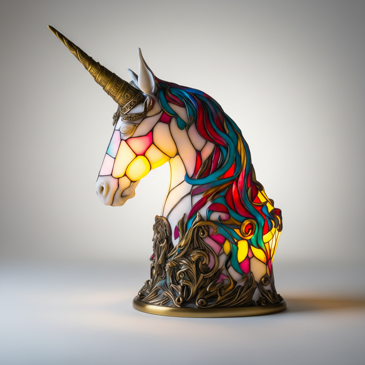 Elegancka lampa stołowa z mozaiki zwierzęcej, idealna do sypialni lub salonu, rękodzieło, akcent wnętrza.