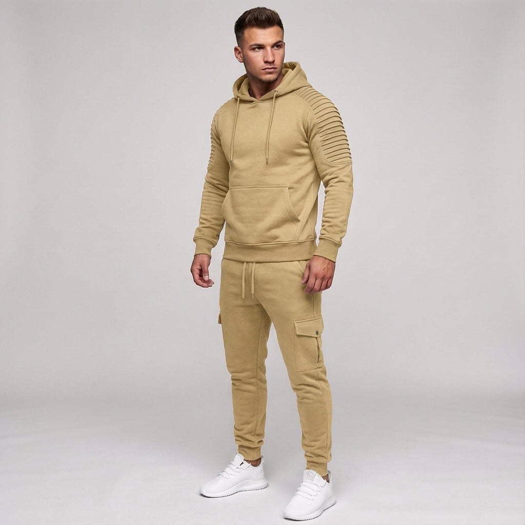 Elegancki męski dres sportowy Rodney, komplet z kapturem. Stylowy wybór dla aktywnych.