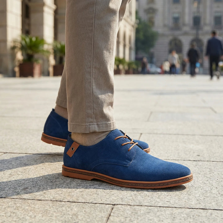 Męskie eleganckie buty derby sznurowane Ethan. Klasyczny styl, całodzienny komfort na co dzień i wizytowo.