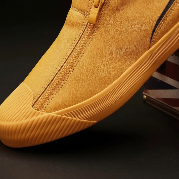 Wygodne męskie loafersy z zamkiem. Codzienne obuwie casualowe, idealne buty na wiosnę i jesień.