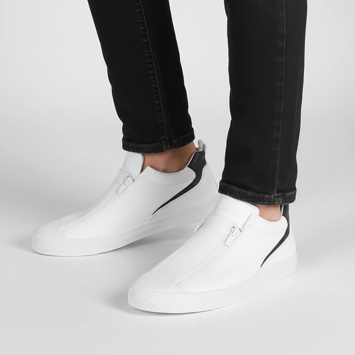 Męskie loafersy z zamkiem – komfortowe i stylowe. Wygodne buty wsuwane, idealne obuwie na wiosnę.