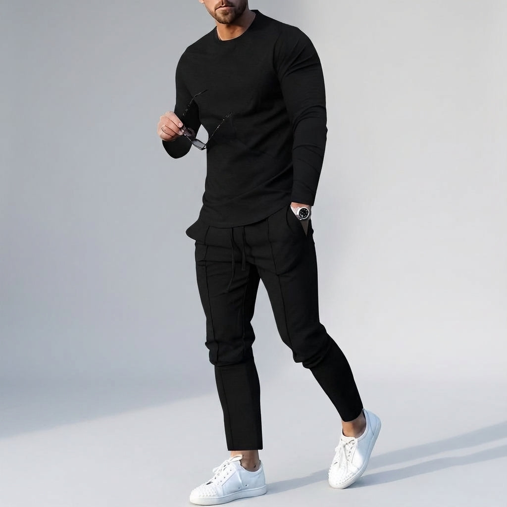 Męski zestaw Cody: bluza i dopasowane joggery. Stylowy dres męski na sport i odzież codzienną.