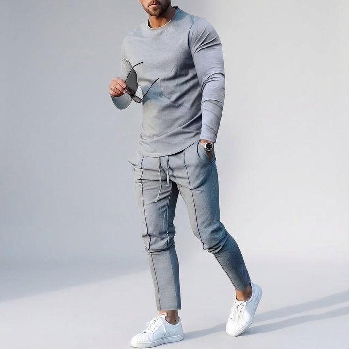 Modny męski komplet joggerów Cody. Dwuczęściowy dres slim fit, idealny do sportowych i miejskich stylizacji.