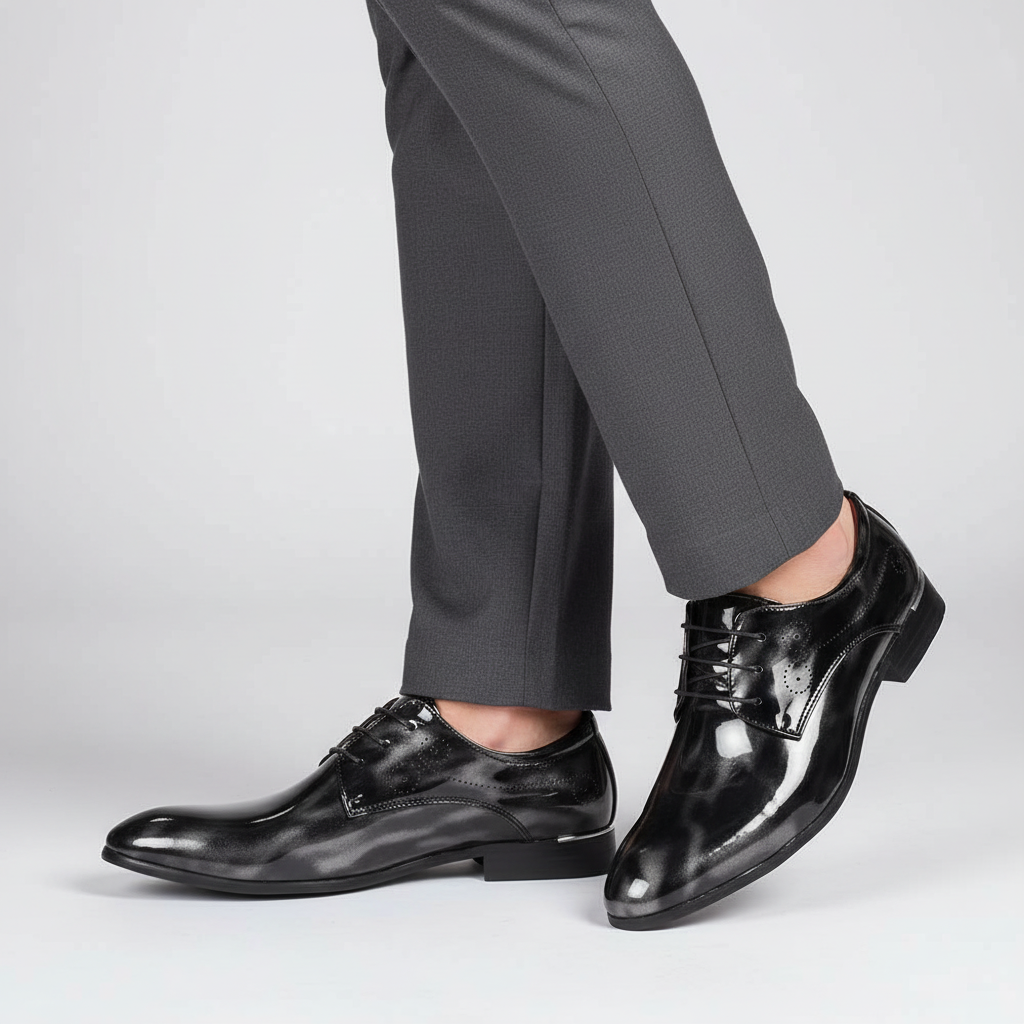 Eleganckie męskie buty Hugh z premium skóry. Modne i komfortowe obuwie na jesień i zimę, formalne oraz casualowe.