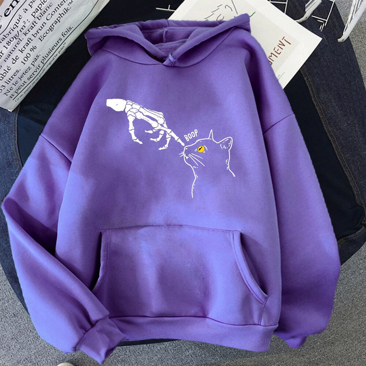 Męska bluza casual z uroczym kotkiem, idealna do codziennych stylizacji i miejskiego looku.