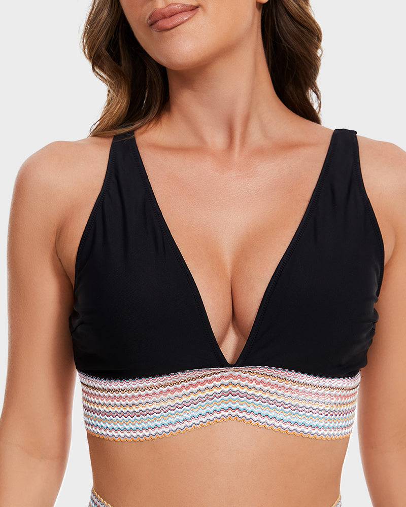 Modelujące bikini z wysokim stanem, damski strój kąpielowy Mandy, na basen.